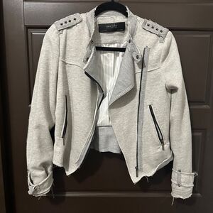 Zara Basic Gray Studded Jacket